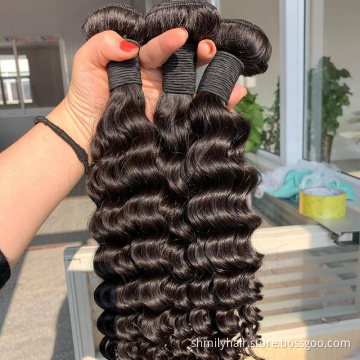 Raw Brazilian Hair Bundles Woman Hair Virgin Brazilian,Virgin Human Hair Deep wave 30 Inch Bundles Wholesale